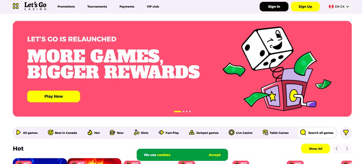 Let’s Go Casino screen
